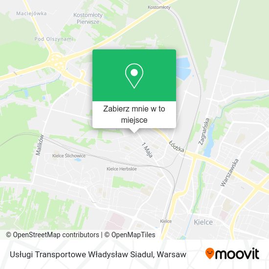 Mapa Usługi Transportowe Władysław Siadul