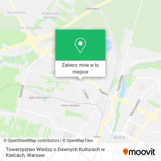 Mapa Towarzystwo Wiedzy o Dawnych Kulturach w Kielcach