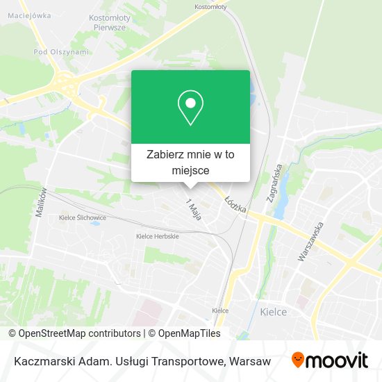 Mapa Kaczmarski Adam. Usługi Transportowe