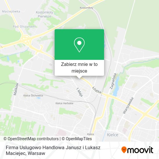 Mapa Firma Uslugowo Handlowa Janusz i Lukasz Maciejec