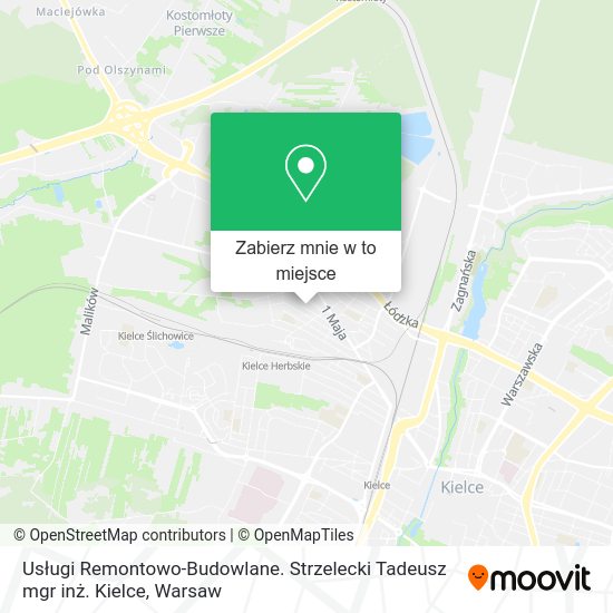 Mapa Usługi Remontowo-Budowlane. Strzelecki Tadeusz mgr inż. Kielce