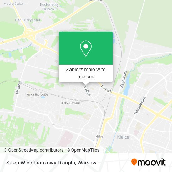 Mapa Sklep Wielobranzowy Dziupla