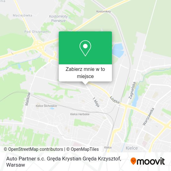 Mapa Auto Partner s.c. Gręda Krystian Gręda Krzysztof