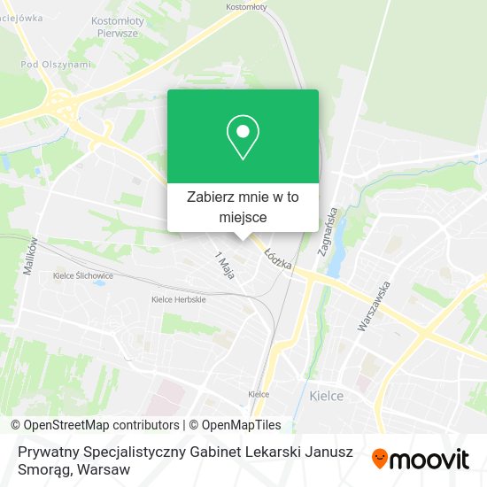 Mapa Prywatny Specjalistyczny Gabinet Lekarski Janusz Smorąg