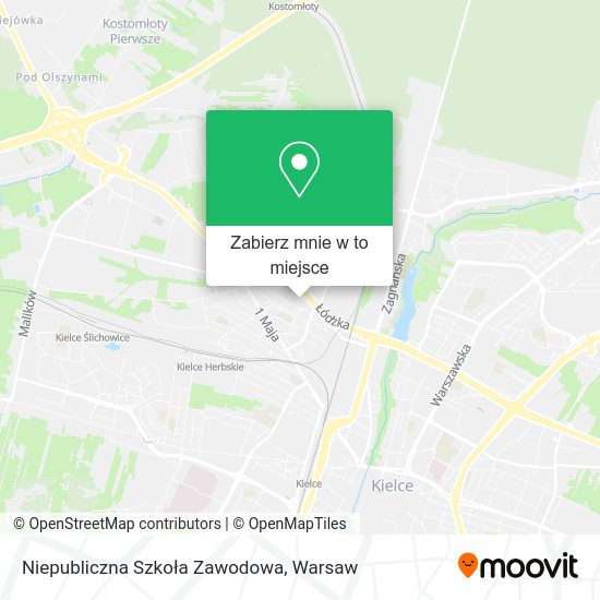 Mapa Niepubliczna Szkoła Zawodowa