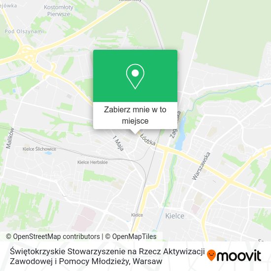 Mapa Świętokrzyskie Stowarzyszenie na Rzecz Aktywizacji Zawodowej i Pomocy Młodzieży