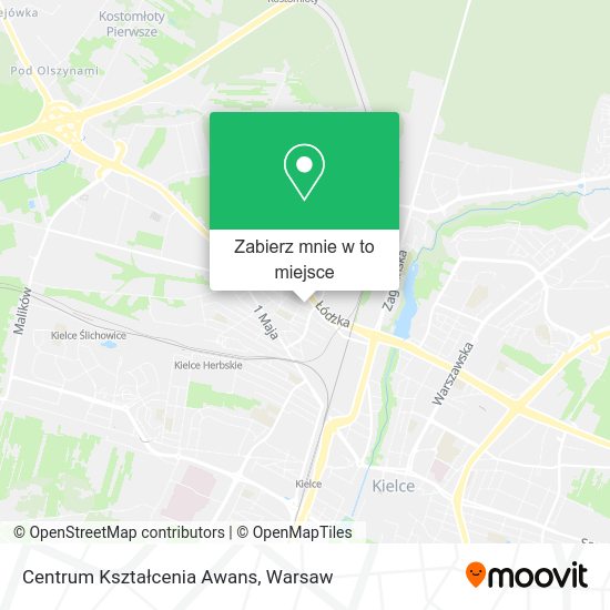 Mapa Centrum Kształcenia Awans