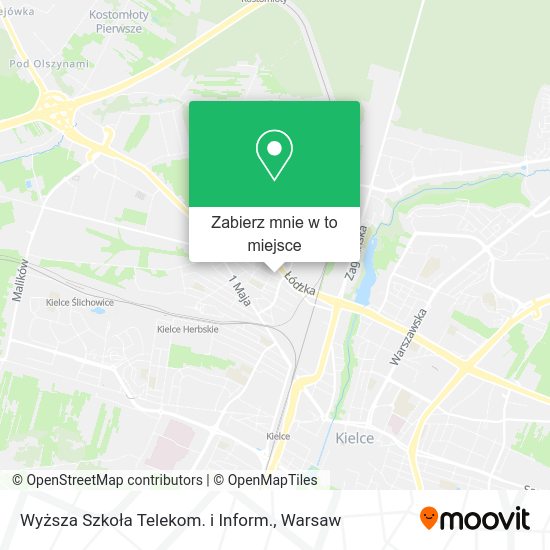 Mapa Wyższa Szkoła Telekom. i Inform.