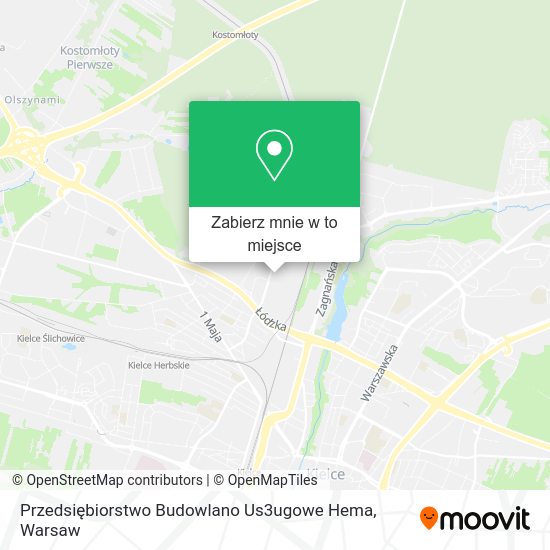 Mapa Przedsiębiorstwo Budowlano Us3ugowe Hema