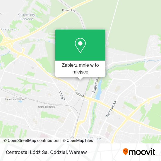 Mapa Centrostal Łódź Sa. Oddział