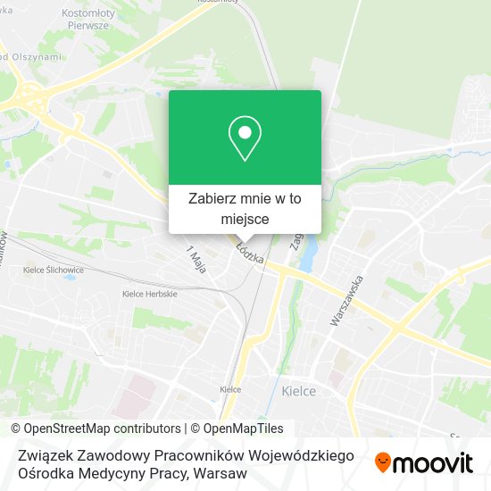 Mapa Związek Zawodowy Pracowników Wojewódzkiego Ośrodka Medycyny Pracy