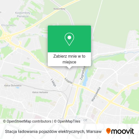 Mapa Stacja ładowania pojazdów elektrycznych