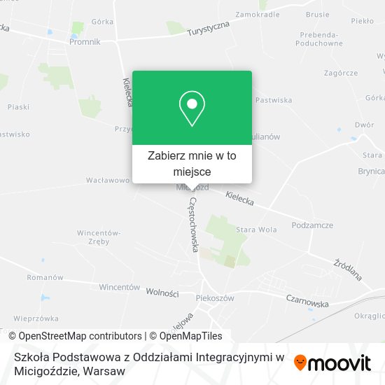 Mapa Szkoła Podstawowa z Oddziałami Integracyjnymi w Micigoździe