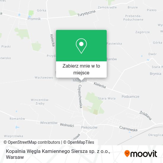 Mapa Kopalnia Węgla Kamiennego Siersza sp. z o.o.