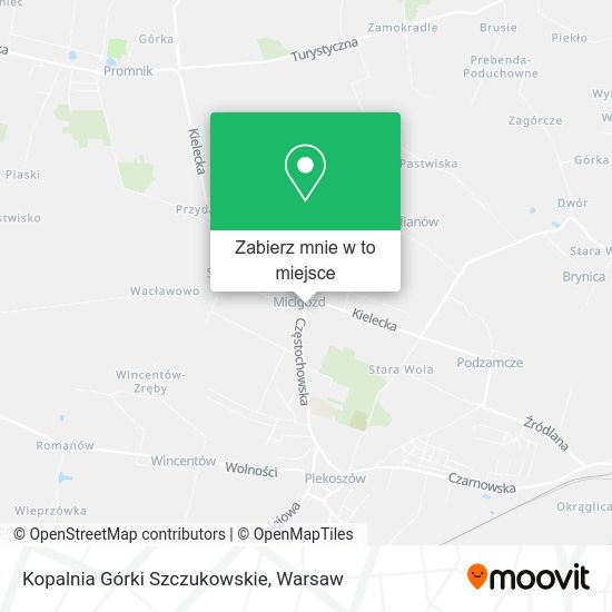 Mapa Kopalnia Górki Szczukowskie