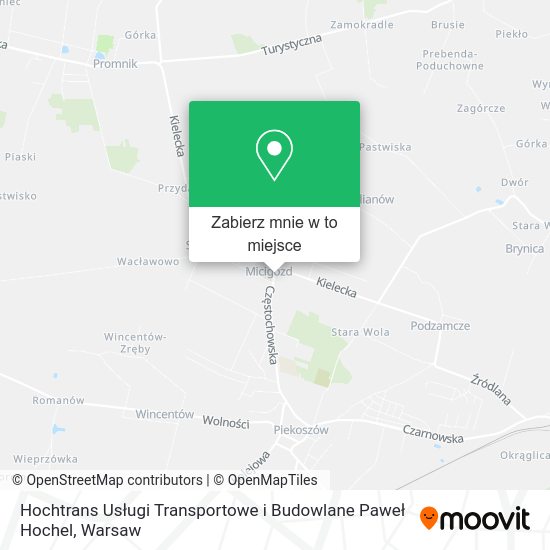 Mapa Hochtrans Usługi Transportowe i Budowlane Paweł Hochel