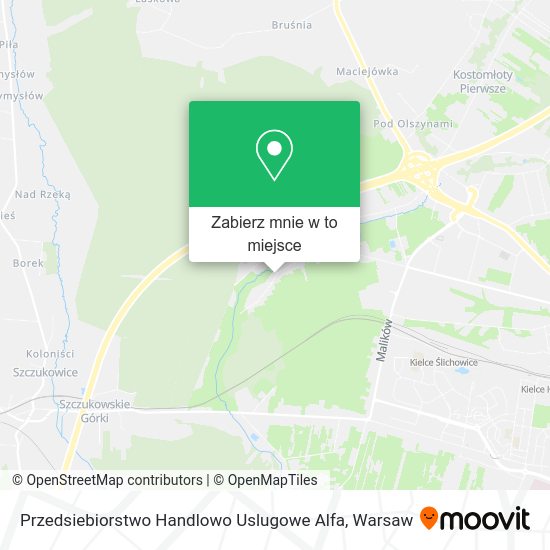 Mapa Przedsiebiorstwo Handlowo Uslugowe Alfa