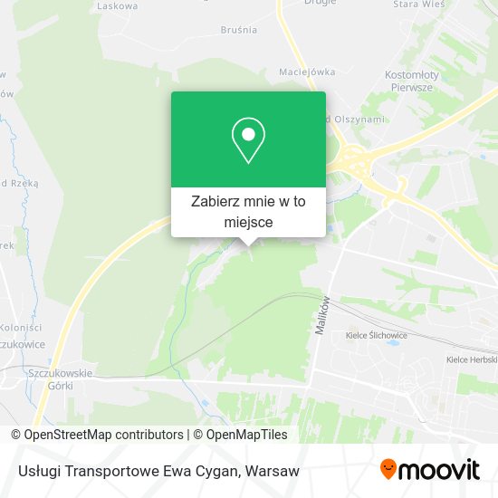 Mapa Usługi Transportowe Ewa Cygan