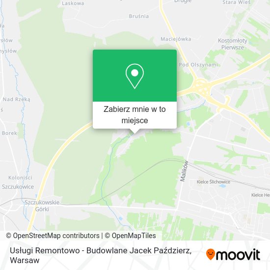 Mapa Usługi Remontowo - Budowlane Jacek Paździerz