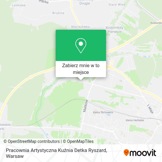 Mapa Pracownia Artystyczna Kuźnia Detka Ryszard