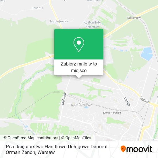 Mapa Przedsiębiorstwo Handlowo Usługowe Danmot Orman Zenon