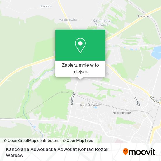 Mapa Kancelaria Adwokacka Adwokat Konrad Rożek