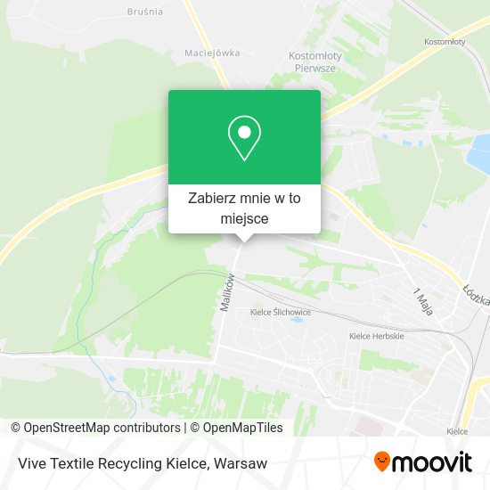 Mapa Vive Textile Recycling Kielce