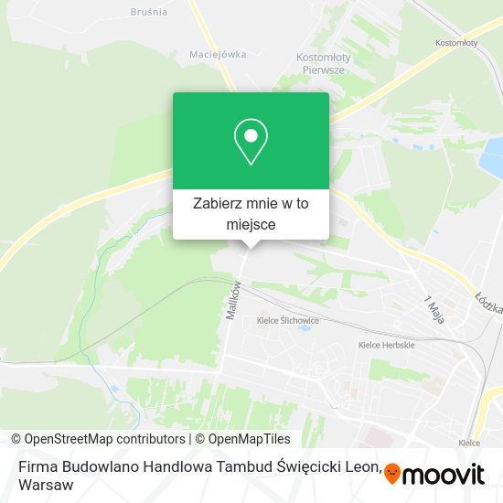 Mapa Firma Budowlano Handlowa Tambud Święcicki Leon