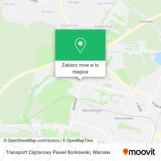 Mapa Transport Ciężarowy Paweł Borkowski