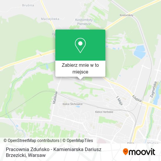 Mapa Pracownia Zduńsko - Kamieniarska Dariusz Brzezicki