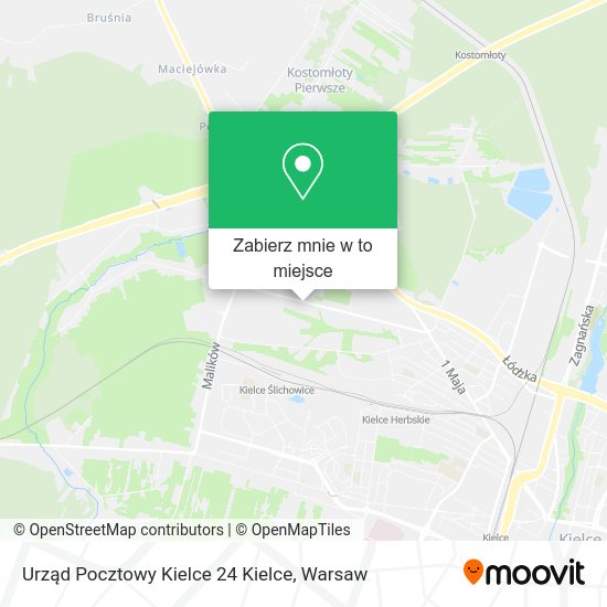 Mapa Urząd Pocztowy Kielce 24 Kielce