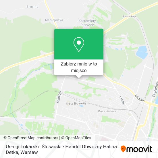 Mapa Usługi Tokarsko Ślusarskie Handel Obwoźny Halina Detka