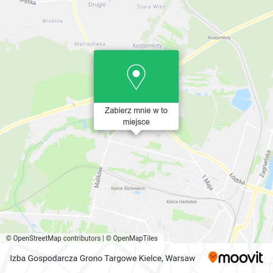 Mapa Izba Gospodarcza Grono Targowe Kielce