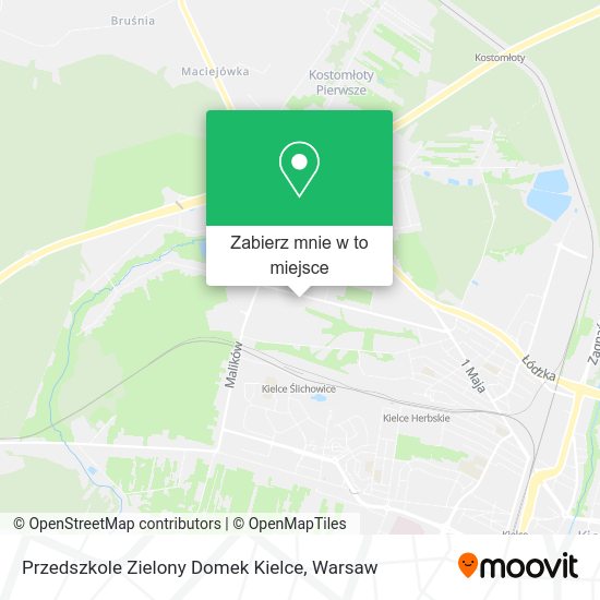 Mapa Przedszkole Zielony Domek Kielce