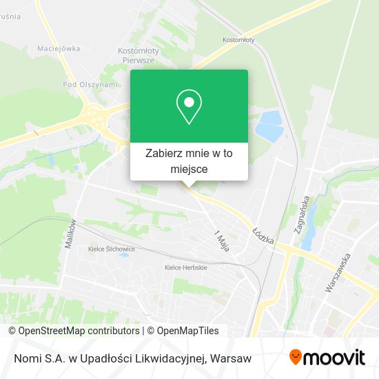 Mapa Nomi S.A. w Upadłości Likwidacyjnej