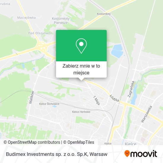 Mapa Budimex Investments sp. z o.o. Sp.K