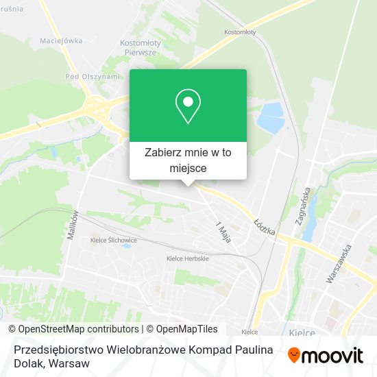 Mapa Przedsiębiorstwo Wielobranżowe Kompad Paulina Dolak