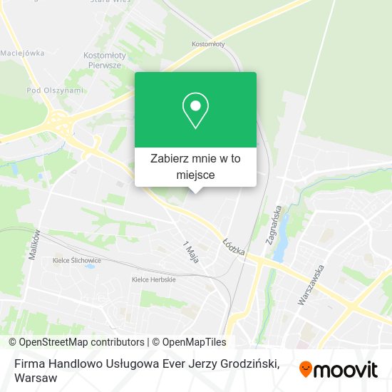 Mapa Firma Handlowo Usługowa Ever Jerzy Grodziński