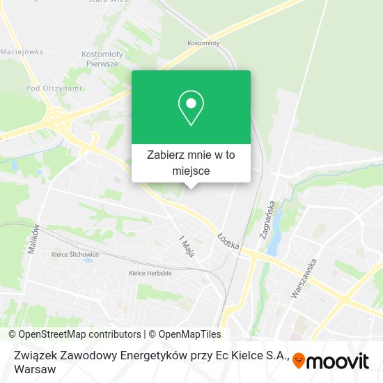 Mapa Związek Zawodowy Energetyków przy Ec Kielce S.A.