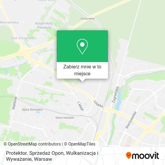 Mapa Protektor. Sprzedaż Opon, Wulkanizacja i Wyważanie