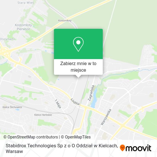 Mapa Stabidrox Technologies Sp z o O Oddział w Kielcach