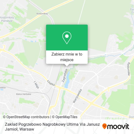 Mapa Zakład Pogrzebowo Nagrobkowy Ultima Via Janusz Jamioł