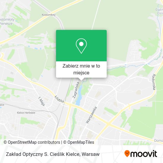 Mapa Zakład Optyczny S. Cieślik Kielce