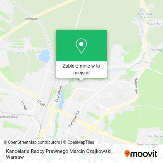 Mapa Kancelaria Radcy Prawnego Marcin Czajkowski