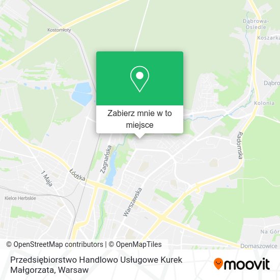 Mapa Przedsiębiorstwo Handlowo Usługowe Kurek Małgorzata