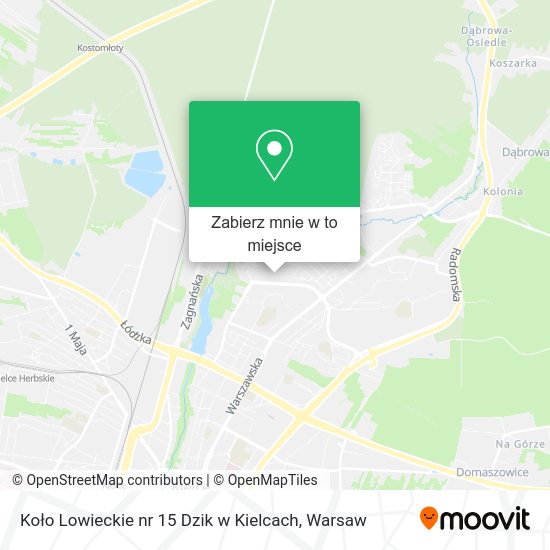 Mapa Koło Lowieckie nr 15 Dzik w Kielcach