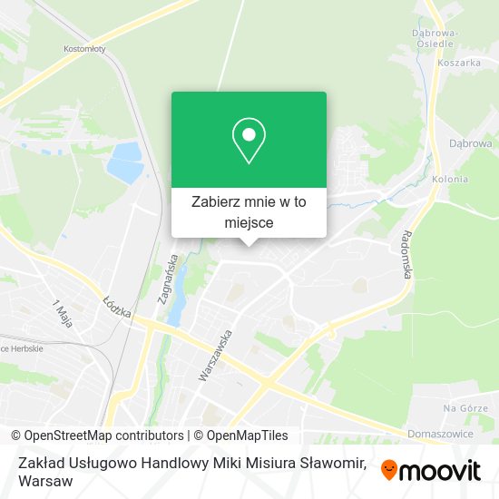 Mapa Zakład Usługowo Handlowy Miki Misiura Sławomir