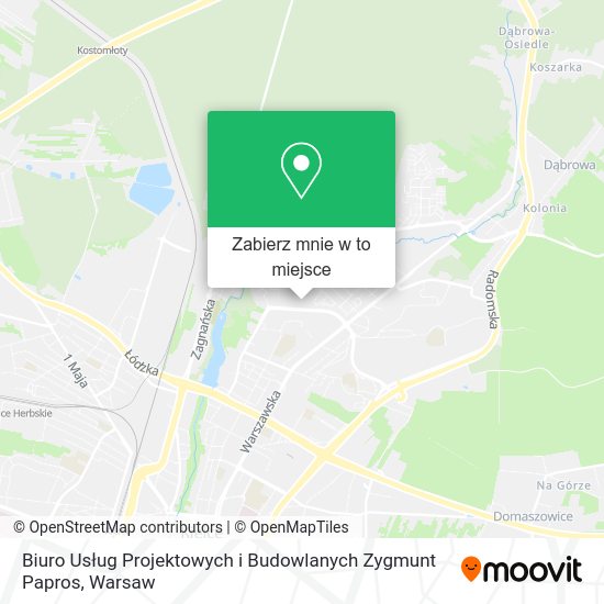 Mapa Biuro Usług Projektowych i Budowlanych Zygmunt Papros