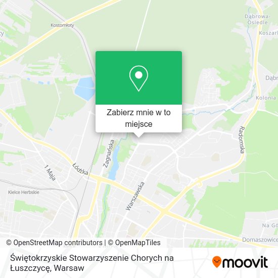 Mapa Świętokrzyskie Stowarzyszenie Chorych na Łuszczycę