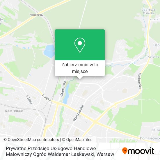 Mapa Prywatne Przedsięb Usługowo Handlowe Malowniczy Ogród Waldemar Łaskawski